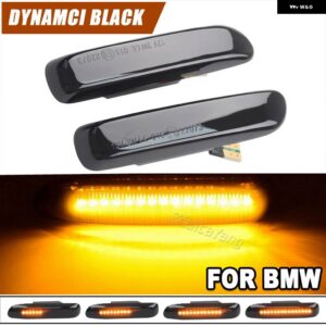 BMW シーケンシャル点滅 LED ウインカー サイド マーカー ライト ダイナミック ウインカー E46 3シリーズ リムジン クーペ コンパクト カブリオレ - Dynamic Smoked