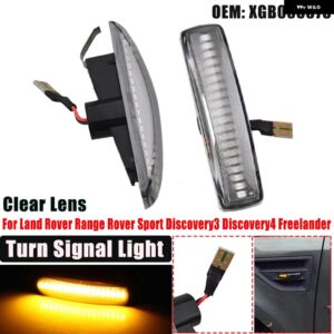 ランドローバー 2X LED ウィンカーダイナミック サイドマーカー ランプ流れるインジケータライト ディスカバリー 3 4 ローバースポーツ L320 フリーランダー - Dynamic Crystal