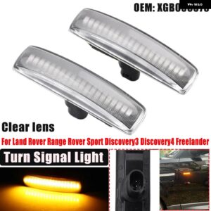 ランドローバー LED ダイナミック サイドマーカー ライトインジケーターウインカーウィンカーランプ レンジローバースポーツディスカバリー 3 4 フリーラン - Dynamic Crystal
