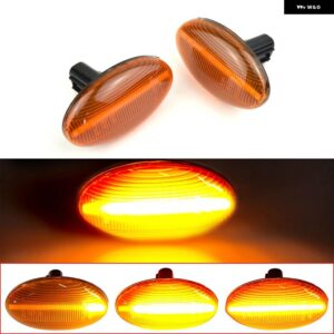 スバル 2個 ダイナミックアンバー LED サイドマーカー ウィンカーシーケンシャルウインカーライト リバティフォレスターインプレッサ WRX - Dynamic Yellow
