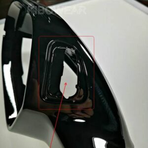 アウディ ブラックサイドミラー キャップカバー A6 C7 C7.5 S6 4G 2012-18 リアビューウイングケース左右 - Left side with hole