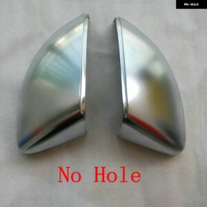 アウディ 2個 マットサイドミラー キャップ A3 8V S3 カバー クローム つや消しアルミ 2013 2017-20 交換 - no blind spot hole