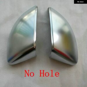 アウディ A3 8V S3 サイドウイングミラー カバー キャップ マットクローム ブラッシュアルミ 2013 2017-20 交換 - no blind spot hole