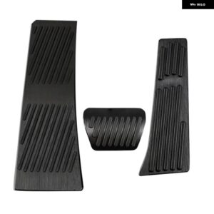 BMW IX5 IX 2021-24 燃料アクセルブレーキペダルカバー 滑り止めパッドアルミアクセサリー - Rest AT Black 3pcs