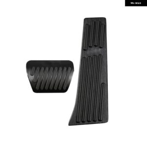 BMW IX5 IX 2021-24 燃料アクセルブレーキペダルカバー 滑り止めパッドアルミアクセサリー - AT Black 2pcs