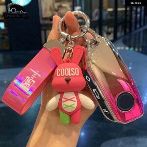 BMW 新キーケースカバー X7 G07 2023 と 7シリーズ IX XM I7 X7 エネルギーオートシェル FOB ホルダーバッグキーホルダーアクセサリー - red