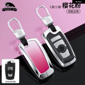 BMW 合金キーケースカバー F10 F11 F20 F30 F31 F34 E90 G30 X1 X3 E83 M2 F40 X4 M1 M3 M4シリーズ 1 2 3 5 7 - 3 Pink Plus