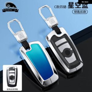 BMW 合金キーケースカバー F10 F11 F20 F30 F31 F34 E90 G30 X1 X3 E83 M2 F40 X4 M1 M3 M4シリーズ 1 2 3 5 7 - 4 blue Plus