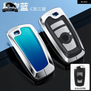 BMW 合金キーケースカバー F10 F11 F20 F30 F31 F34 E90 G30 X1 X3 E83 M2 F40 X4 M1 M3 M4シリーズ 1 2 3 5 7 - 3 blue