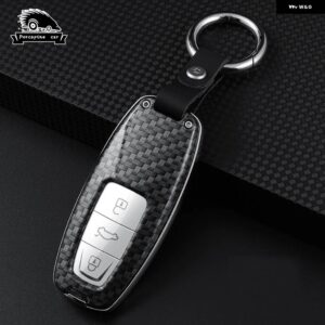 アウディ ABS キーケース A3 A6 C8 A7 S7 A8 D5 4N S8 Q7 Q8 SQ8 E-TRON 2018-21 自動車 アクセサリーリングカバー - black