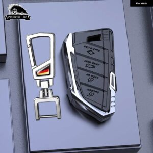 BMW 合金キーケースカバー バッグ F20 G20 G30 X1 X3 X4 X5 G05 X6 X7 G11 F15 F16 G01 G02 F48 アクセサリーホルダーシェルキーホルダー - silvery B