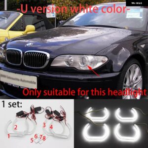 BMW DTM エンジェルアイ LED 3シリーズ E46 325I 330I M3 1999-2006 DRL M4 ホワイトライトキット アクセサリー - 3.U version white