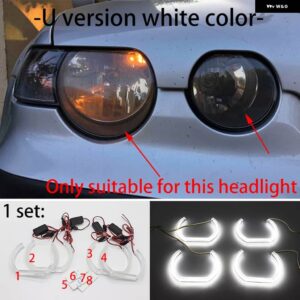BMW DTM エンジェルアイ LED 3シリーズ E46 325I 330I M3 1999-2006 DRL M4 ホワイトライトキット アクセサリー - 4.U version white