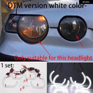 BMW DTM エンジェルアイ LED 3シリーズ E46 325I 330I M3 1999-2006 DRL M4 ホワイトライトキット アクセサリー - 4.DTM version white