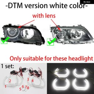 BMW DTM エンジェルアイ LED 3シリーズ E46 325I 330I M3 1999-2006 DRL M4 ホワイトライトキット アクセサリー - 1.U version white