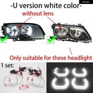 BMW DTM エンジェルアイ LED 3シリーズ E46 325I 330I M3 1999-2006 DRL M4 ホワイトライトキット アクセサリー - 2.U version white