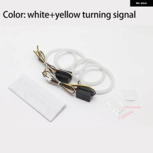 BMW スイッチバック コットン ライト LED エンジェル アイ デュアル カラー Z4 E85 E86 2002-2008 - White and yellow
