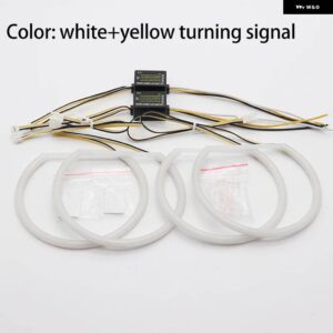 BMW LED SMD スイッチバック エンジェルアイリング DRL キット 5シリーズ E39 525I 528I 530I 540I 1997-00 - White and yellow