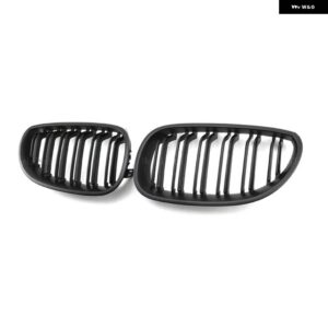 BMW 2PS グロスブラック フロントキドニーダブルスラットグリル 5シリーズ E60 E61 M5 520I 535I 550I 2003-2010 アクセサリー - all black