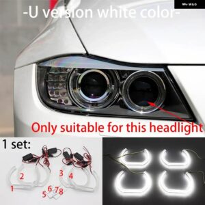 BMW 3シリーズ E90 E91 E92 E93 M3 2005-2012 超高輝度コンセプト M4 象徴 LED エンジェル アイズ リング キット デイライト - 3.U version white