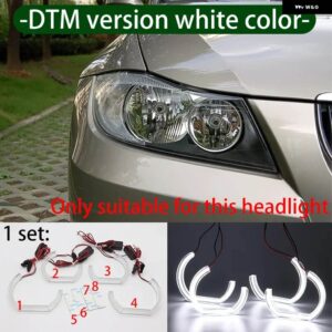 BMW 3シリーズ E90 E91 E92 E93 M3 2005-2012 超高輝度コンセプト M4 象徴 LED エンジェル アイズ リング キット デイライト - 4.DTM version white