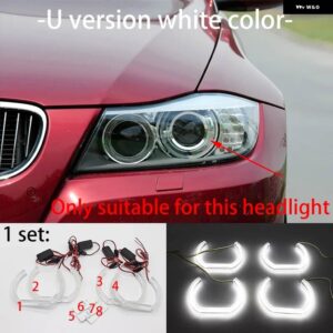 BMW 3シリーズ E90 E91 E92 E93 M3 2005-2012 超高輝度コンセプト M4 象徴 LED エンジェル アイズ リング キット デイライト - 1.U version white