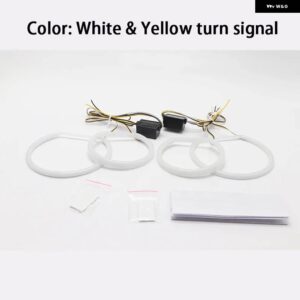 BMW 超高輝度優SMD スイッチバック LED エンジェルアイリング DRL キット E83 X3 2003-2010 アクセサリー - White and yellow