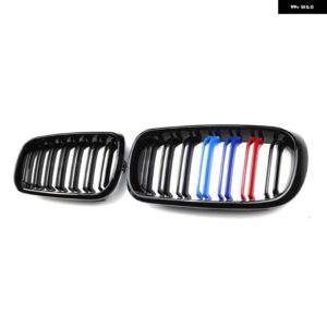BMW 2個 グロスブラック フロントキドニーダブルスラットグリル X5 E70 2007-2013 X6 E71 E72 2008-2014 - M Look