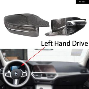 BMW 2021 M4 ルックカーボン交換ドアミラー キャップカバー 3 4 5 7 8シリーズ G20 G22 G23 G26 G30 G11 G12 G14 G15 G16 - Left hand drive
