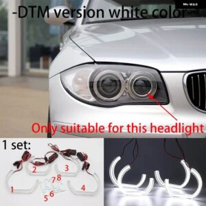 BMW 1シリーズ E82 E88 E87 E81 2004-2012デイ ライト カット DTM U シェイプ ライト DTM リング クリスタル エンジェル アイズ - 1.DTM version white