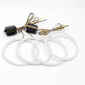 BMW SMD スイッチバック LED エンジェルアイリングキット E30 E32 E34 - White and yellow