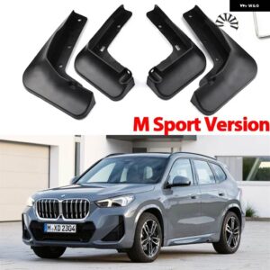 BMW 4個 ブラックマッドフラップ X1 IX1 U11 M35I M スポーツ XLINE 2022-2024 マッドフラップ スプラッシュガードマッドフラップ - M Sport Version