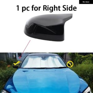 BMW バックミラー サイドウイングミラー カバー カーボンパターンブラック交換用 F25 X3 F26 X4 F15 X5 F16 X6 14-18 M ルック - 1pc Right Side Black