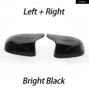 BMW 1ペア カーボンルックブラックバックミラー サイドミラー カバー キャップ F25 X3 F26 X4 F15 X5 F16 X6 14-18 M ルック DIY トリム - 1 Set Black