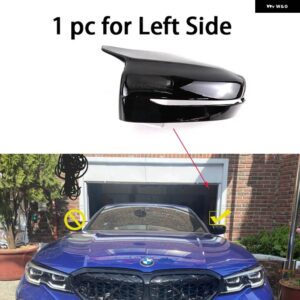 BMW 2個 カーボンルックブラックバックミラー サイドミラー カバー キャップ 3 4 5 7 8 I3シリーズ G11 G12 G15 G16 G30 G31 G38 G20 G21 G28 - Black-Left Side-1pc