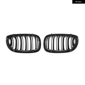 BMW 1ペア M カラー/ グロスブラック フロントバンパー キドニーグリル 3シリーズ E46 セダンツーリングフェイスリフト 02-06 - all black