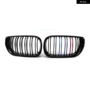 BMW 1ペア M カラー/ グロスブラック フロントバンパー キドニーグリル 3シリーズ E46 セダンツーリングフェイスリフト 02-06 - M Look