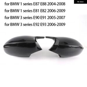 BMW カーボンブラックバックミラー サイドミラー カバー キャップオーバーレイ E81 E82 E87 E88 E90 E91 E92 E93 M ルック - Carbon Fiber Pre-LCI3