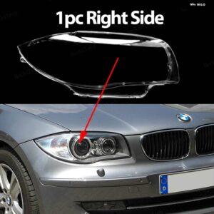 BMW ヘッドライト カバー 1シリーズ E81 E82 E87 E88 2005-2011 クリアハウジングフロント ヘッドライト レンズ シェルガラス ランプカバー - 1pc Right Side