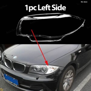 BMW ヘッドライト カバー 1シリーズ E81 E82 E87 E88 2005-2011 クリアハウジングフロント ヘッドライト レンズ シェルガラス ランプカバー - 1pc Left Side