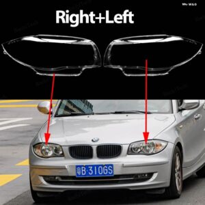 BMW ヘッドライト カバー 1シリーズ E81 E82 E87 E88 2005-2011 クリアハウジングフロント ヘッドライト レンズ シェルガラス ランプカバー - Right and Left