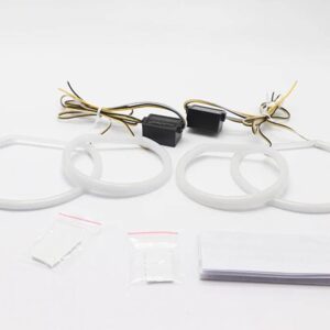 BMW SMD LED エンジェルアイ白と黄色 DRL キット X5 E53 フェイスリフト 2004 2005 2006 - White and yellow