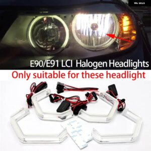 BMW M4 象徴 LED クリスタルエンジェルアイキット 3シリーズ E90 E91 316I 318I 320I 320SI 323I 325I 328I 330I 335I 316D 318D 04-11 - Style 4