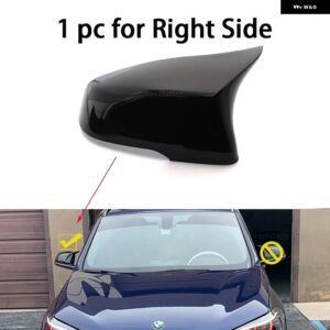 BMW カーボン ホワイト サイド ウイング バックミラー カバー キャップ F44 F40 G29 X1 F48 F49 2019-2023 X2 F39 トヨタ スープラ 2019-2023 - 1pc Right Side Black