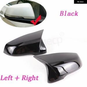 BMW カーボン ホワイト サイド ウイング バックミラー カバー キャップ F44 F40 G29 X1 F48 F49 2019-2023 X2 F39 トヨタ スープラ 2019-2023 - Black 2pcs