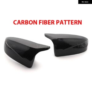 BMW 2個 バックミラー 優れたサイドウイング明黒カーボンパターンミラー カバー キャップ X5 E70 X6 E71 2008-2013 - Carbon fiber pattern