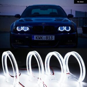 BMW 3 5 7シリーズ E36 E46 E39 E38 728I 740D 325I 328I 740I 730D RETRODTM LED クリスタルエンジェルアイリングキット - 4pcs 131mm