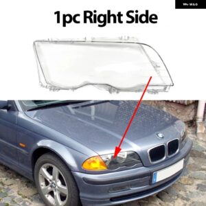 BMW ヘッドライト カバー E46 4 ドア 3シリーズ 1998-2001 ランプシェードブライトシェル ヘッドランプ レンズ カバー 63136902766 63126902754 - 1pc Right Side