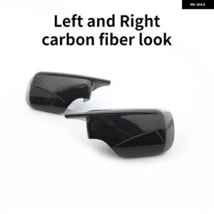 BMW カーボンルックブラックバックミラー サイドミラー カバー E46 316I 318I 318D 320D 320I 323I 325I 328I 330D 330I 330XI 1998-2005 - Carbon Fiber Look