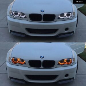 BMW 3シリーズ E46 316I 318I 320D 323I 328I 330I 325XI 330D 1998-2005 優LED コットンエンジェルアイリングデイタイムライト